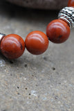 7 Chakras Yoga Meditation Healing Balancing Round Stone Beads Stretch Bracelet with Tree of Life / Hamsa Hand Charm