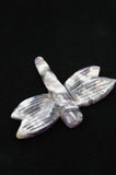 Dragonfly Chevron Banded Amethyst Crystal Carving