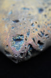 Titanium Druzy Rainbow Aura Quartz Heart