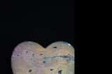 Titanium Druzy Rainbow Aura Quartz Heart