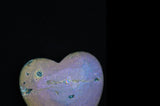 Titanium Druzy Rainbow Aura Quartz Heart