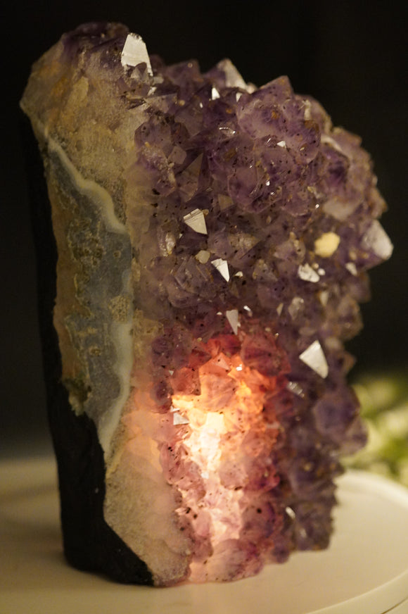 Amethyst Crystal Cluster Lamp