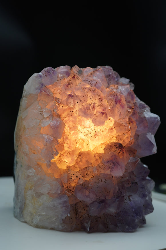 Amethyst Crystal Cluster Lamp