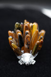 Porcupine Quartz Crystal Tigers Eye Carving