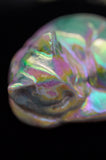 Pink Opal Sleeping Cat Carving with Titanium Aura Crystal