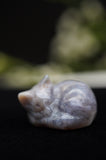 Sleeping Cat Crystal Cat Figurine