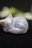 Sleeping Cat Crystal Cat Figurine