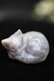 Sleeping Cat Crystal Cat Figurine