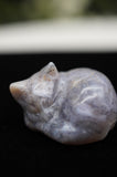 Sleeping Cat Crystal Cat Figurine