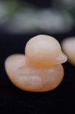 Orange Calcite Ducks Ducklings Carving