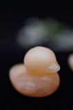 Orange Calcite Ducks Ducklings Carving