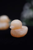 Orange Calcite Ducks Ducklings Carving