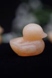 Orange Calcite Ducks Ducklings Carving