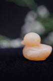 Orange Calcite Ducks Ducklings Carving