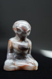 Meditating Yoga Alien Crystal Carving