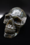 Labradorite Crystal Quartz Skull Skeleton Carving