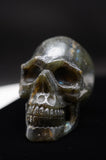 Labradorite Crystal Quartz Skull Skeleton Carving