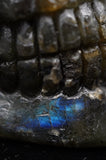 Labradorite Crystal Quartz Skull Skeleton Carving