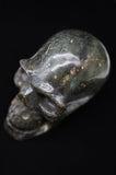 Labradorite Crystal Quartz Skull Skeleton Carving