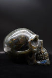 Labradorite Crystal Quartz Skull Skeleton Carving