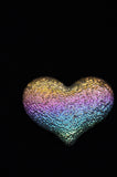 Rainbow Titanium Bismuth Heart