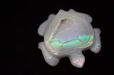 Quartz Druzy Rainbow Coated Titanium Turtle