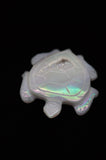 Quartz Druzy Rainbow Coated Titanium Turtle