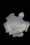 Quartz Druzy Rainbow Coated Titanium Turtle