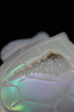 Quartz Druzy Rainbow Coated Titanium Turtle