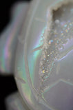 Quartz Druzy Rainbow Coated Titanium Turtle