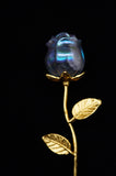 Rainbow Quartz Single Rose Flower Crystal Carving