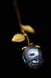 Rainbow Quartz Single Rose Flower Crystal Carving