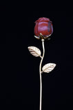 Red Jasper Single Rose Flower Crystal Carving