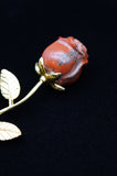 Red Jasper Single Rose Flower Crystal Carving