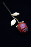 Red Jasper Single Rose Flower Crystal Carving