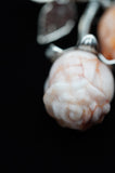 Peach Calcite Double Rose Flower Crystal Carving