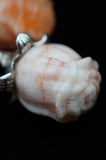 Peach Calcite Double Rose Flower Crystal Carving