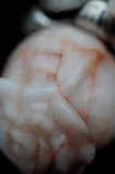 Peach Calcite Double Rose Flower Crystal Carving