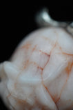 Peach Calcite Double Rose Flower Crystal Carving