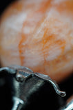Peach Calcite Double Rose Flower Crystal Carving