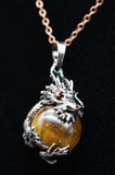 Whole Dragon Crystal Sphere with Necklace (Various Options)