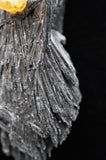 Black Kyanite with Citrine Crystal Necklace