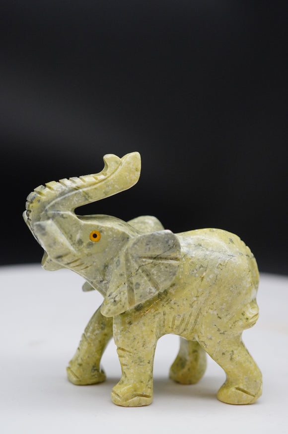 Elephant Serpentine Crystal Carving