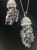 Bismuth Crystal Jellyfish Necklace