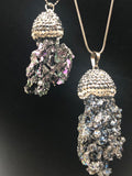Bismuth Crystal Jellyfish Necklace