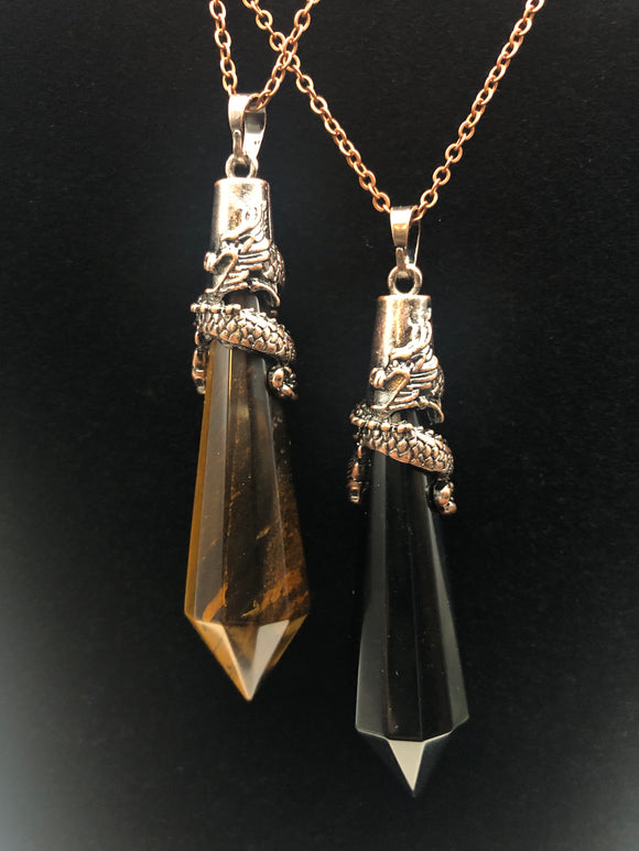 Dragon Crystal Point Necklace