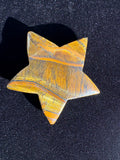 Druzy Agate Tiger's Quartz Crystal Star and Moon Carvings