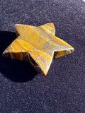 Druzy Agate Tiger's Quartz Crystal Star and Moon Carvings