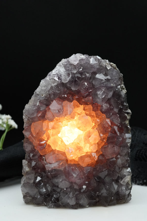 Amethyst Crystal Cluster Lamp