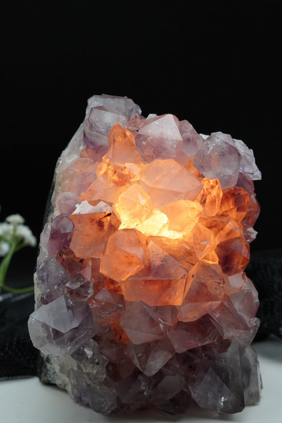 Amethyst Crystal Cluster Lamp